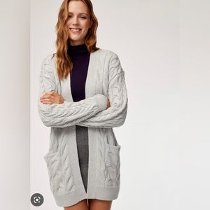 Aritzia Wilfred cardigan 100% Merino wool.
